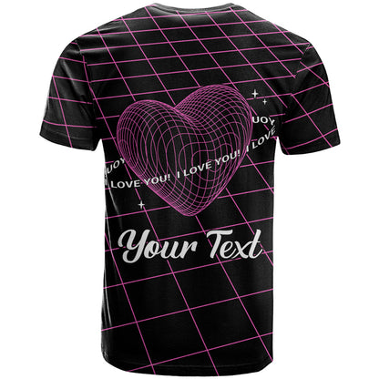 All You Need is Love Valentine Day T-Shirt Geometry Wireframe Style Graphic Tee
