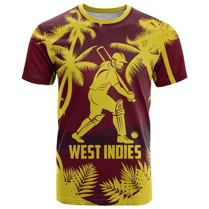Custom Cricket 2026 West Indies T-Shirt WI Tropical Version Graphic Tee