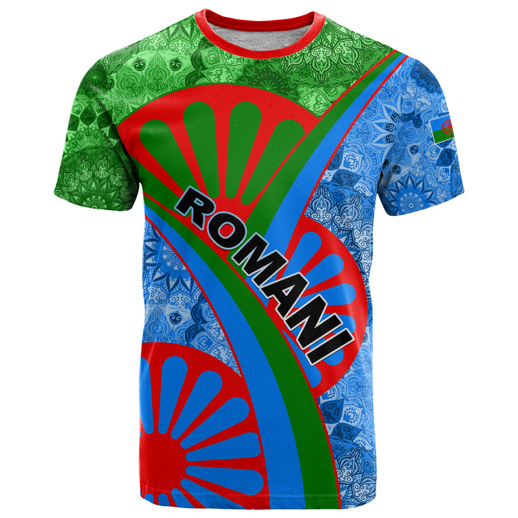 International Romani Day 2024 T-Shirt Gypsy Pattern Tribal Graphic Tee
