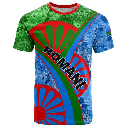 International Romani Day 2024 T-Shirt Gypsy Pattern Tribal Graphic Tee