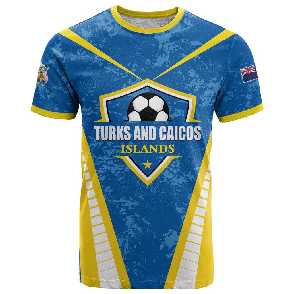 Custom Turks and Caicos Islands Football T-Shirt Team TCI Go Champions Graphic Tee
