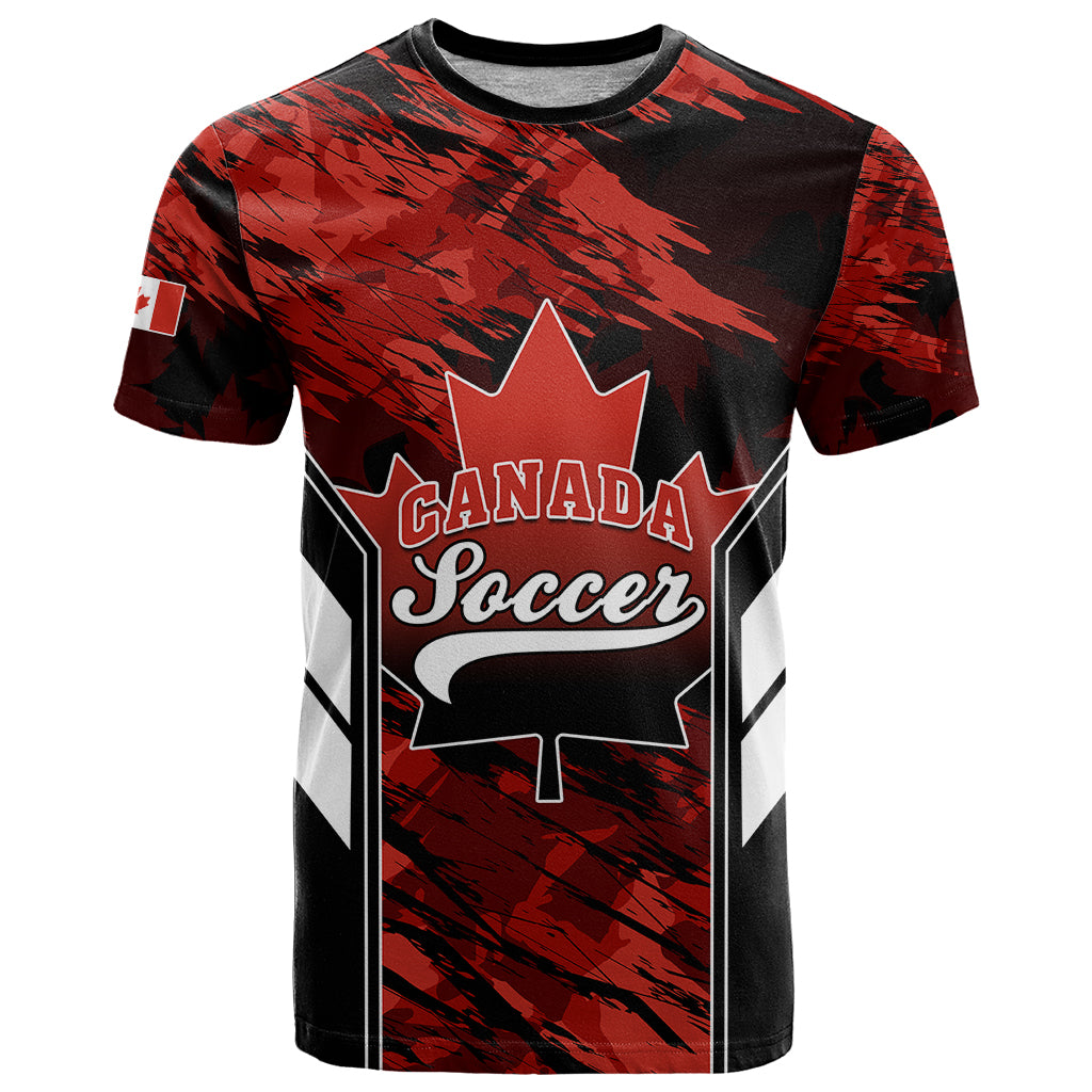 Canada Soccer T-Shirt Canadian Maple Sporty Style Graphic Tee