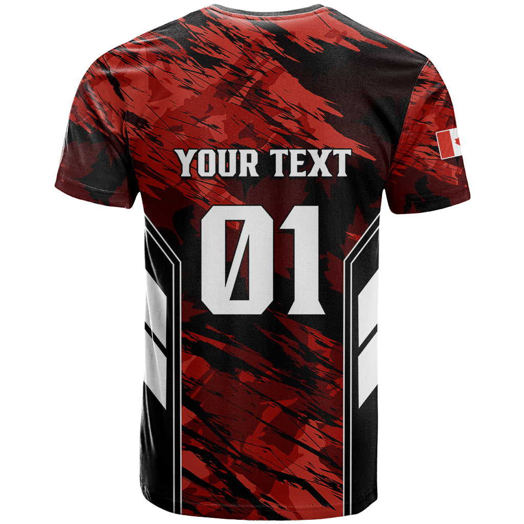 Personalised Canada Soccer T-Shirt Canadian Maple Sporty Style Graphic Tee