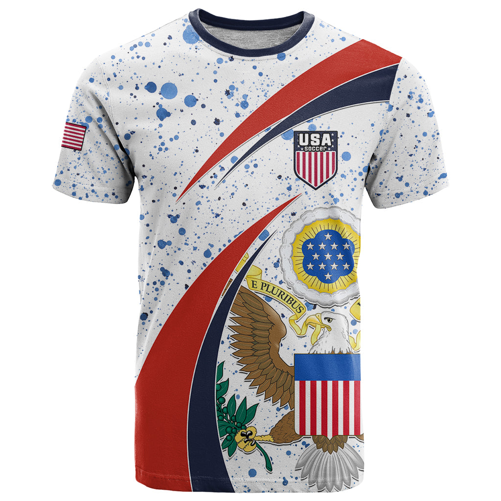 Personalised United States Soccer T-Shirt USA Coat Of Arms Sporty Style Graphic Tee