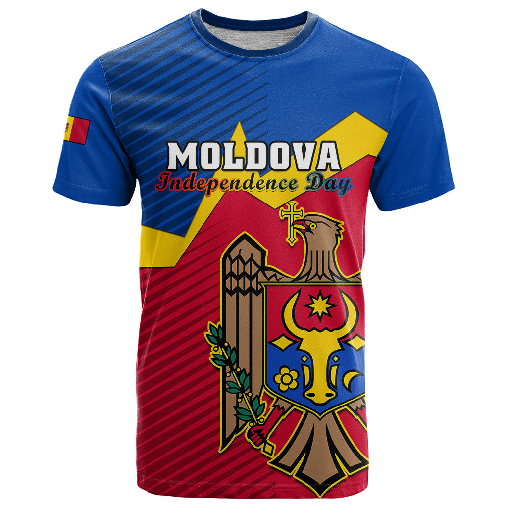 Moldova Independence Day T-Shirt Coat of Arms Special Version Graphic Tee