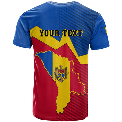 Personalised Moldova Independence Day T-Shirt Coat of Arms Special Version Graphic Tee