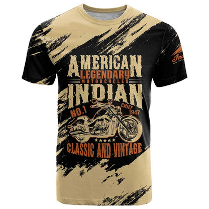 Personalized American Legendary Motorcycles Indian Chief 1947 T-Shirt Classic and Vintage Graphic Tee