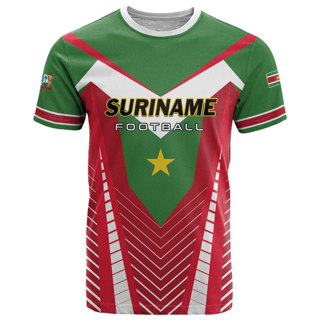 Custom Suriname Football T-Shirt Go Sranankondre Fubal Pluga Graphic Tee