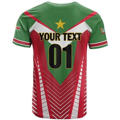Custom Suriname Football T-Shirt Go Sranankondre Fubal Pluga Graphic Tee