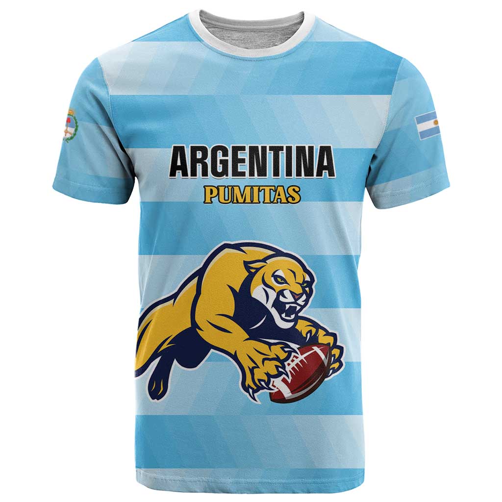 Custom Rugby Argentina T-Shirt Pumitas Go Champions Graphic Tee