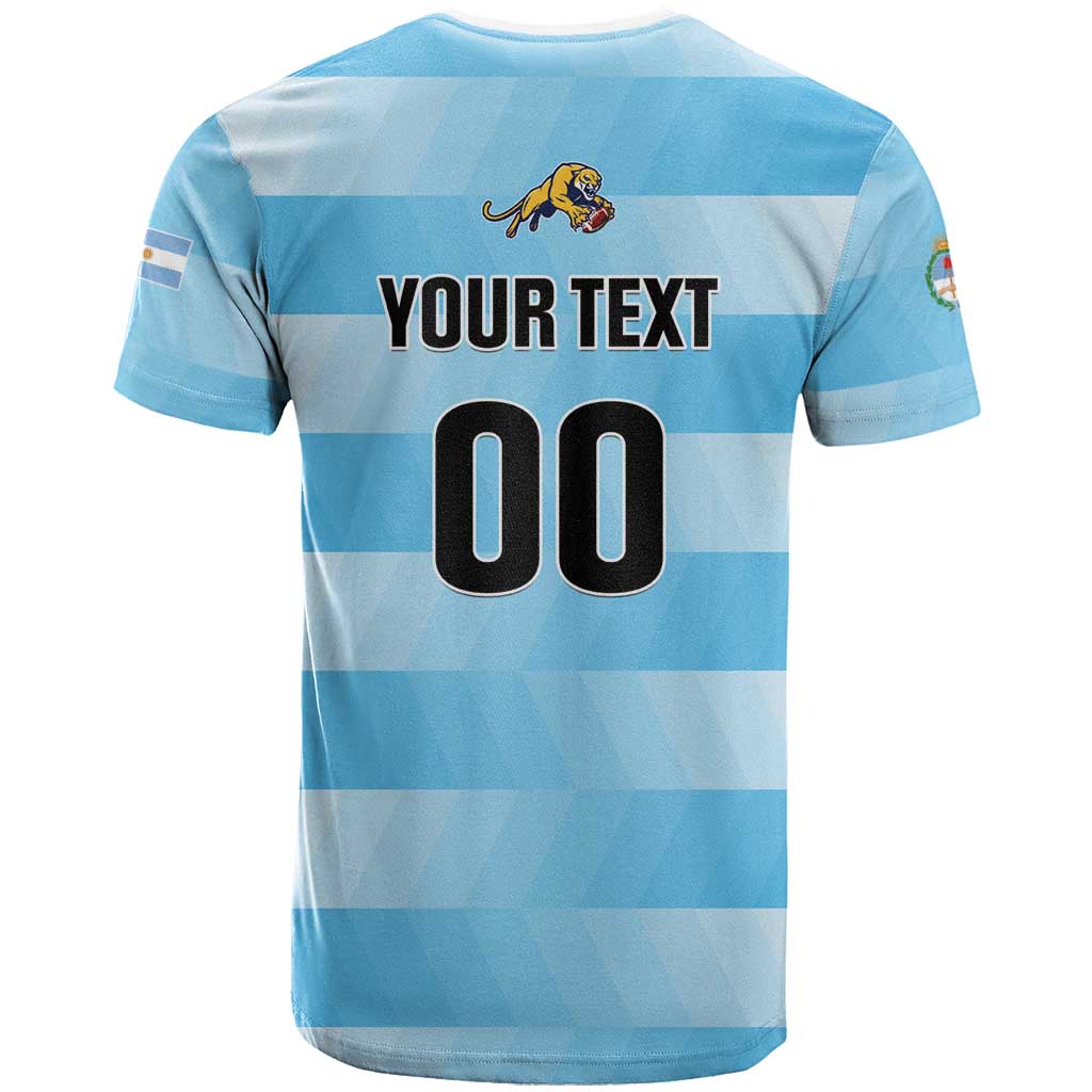 Custom Rugby Argentina T-Shirt Pumitas Go Champions Graphic Tee