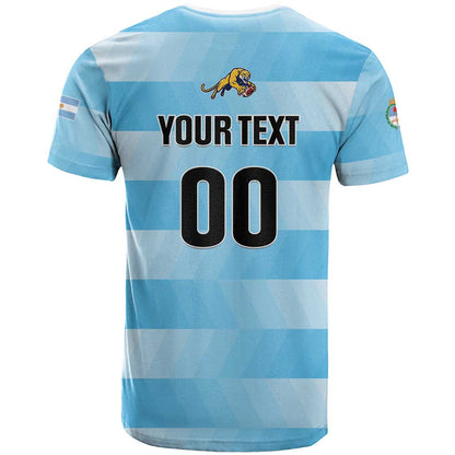 Custom Rugby Argentina T-Shirt Pumitas Go Champions Graphic Tee