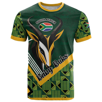 Custom Rugby South Africa T-Shirt Baby Boks Go Champions Graphic Tee