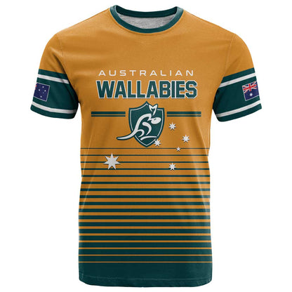 Custom Rugby Australia T-Shirt Junior Wallabies Go Champions Graphic Tee