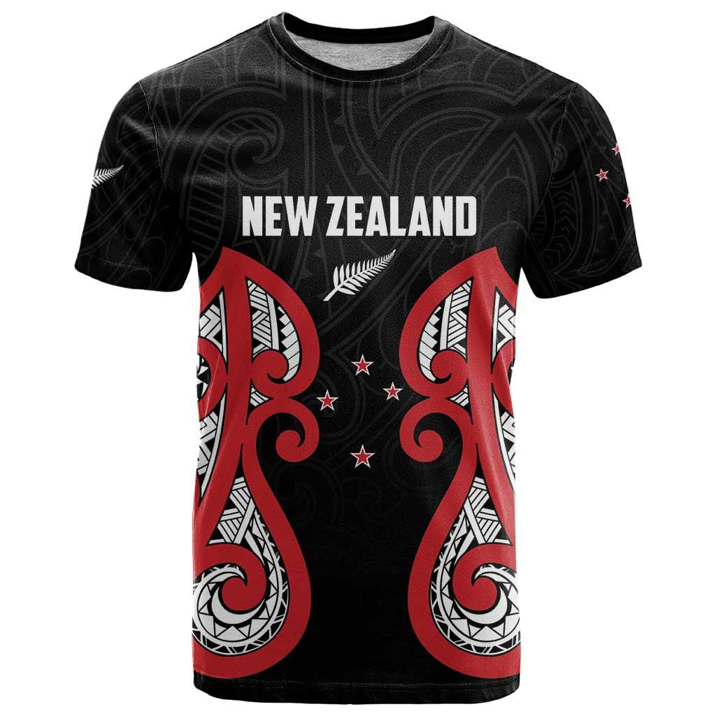 Custom Rugby New Zealand T-Shirt Baby Black Go Champions Graphic Tee