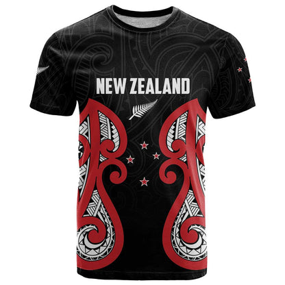 Custom Rugby New Zealand T-Shirt Baby Black Go Champions Graphic Tee
