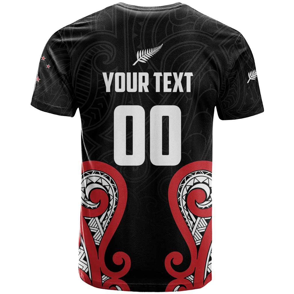 Custom Rugby New Zealand T-Shirt Baby Black Go Champions Graphic Tee
