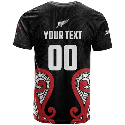 Custom Rugby New Zealand T-Shirt Baby Black Go Champions Graphic Tee