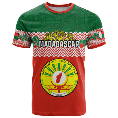 Personalised Madagascar T-Shirt Madagasikara Seal Baobab African Pattern Graphic Tee
