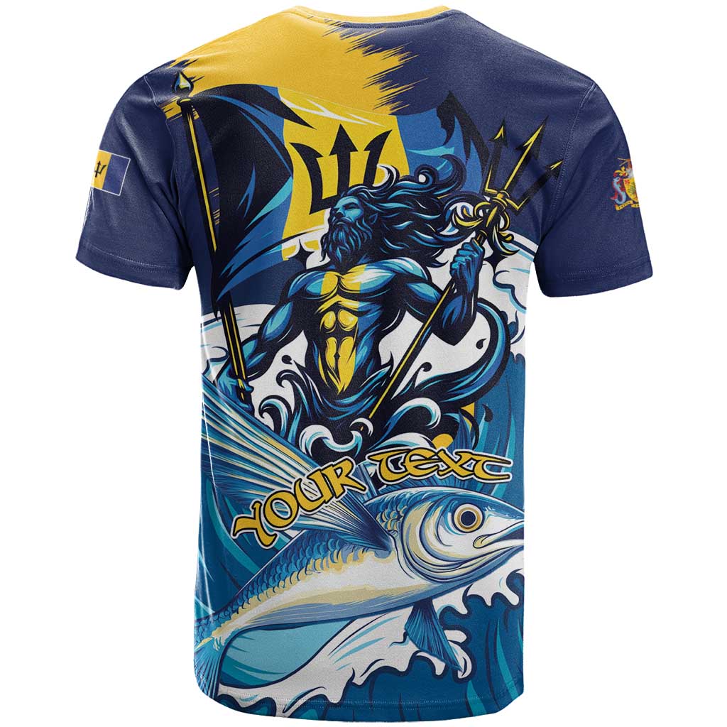 Personalized Barbados God Of The Sea T-Shirt Bajan Flying Fish Special Version Graphic Tee