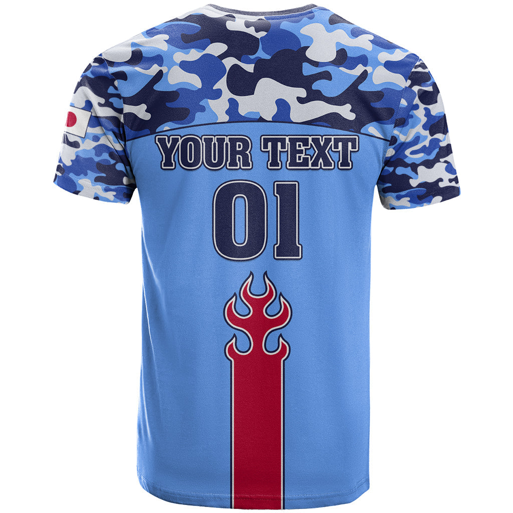 Japan Football T-Shirt Come On Samurai Blue Graphic Tee