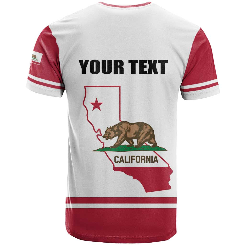 Personalized California Republic T-Shirt Red Star The Bear Flag Graphic Tee