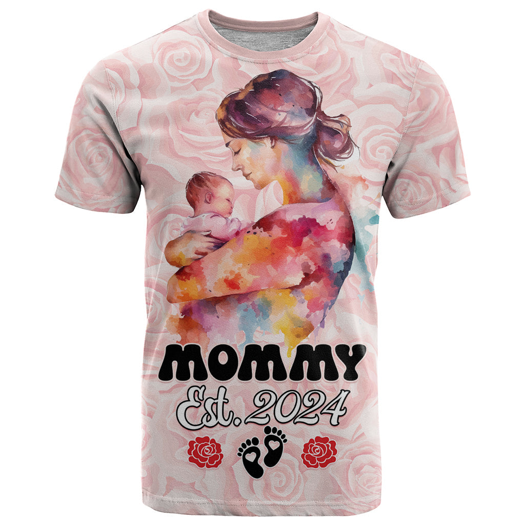 Happy Mother Day T-Shirt Mommy Est 2024 Graphic Tee