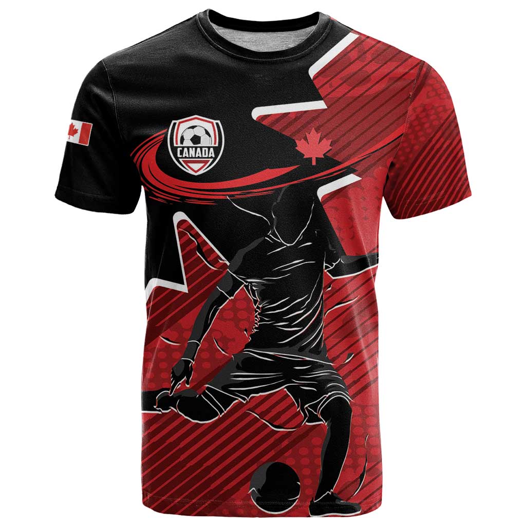Custom Canada Soccer T-Shirt Maple Leaf Together We Rise Graphic Tee