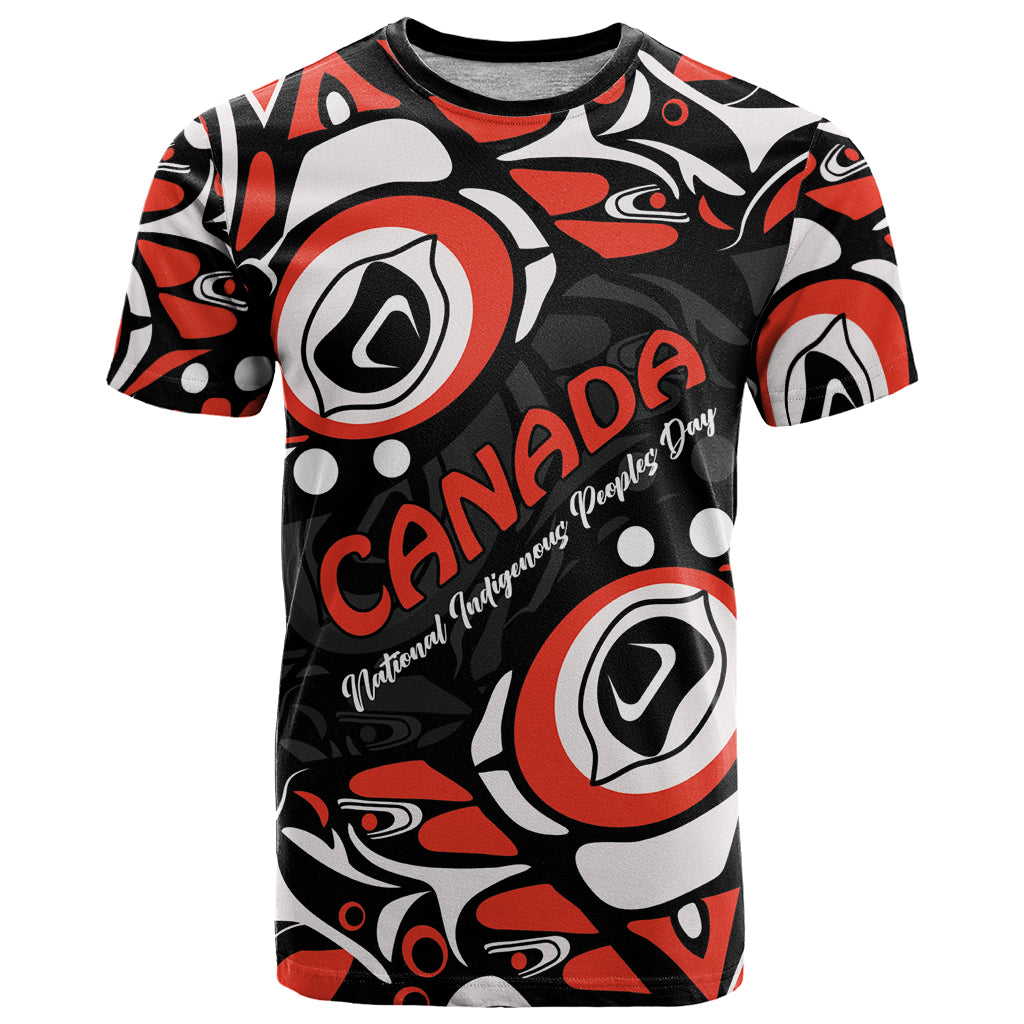 Canada National Indigenous Peoples Day 2024 T-Shirt Haida Pattern Graphic Tee