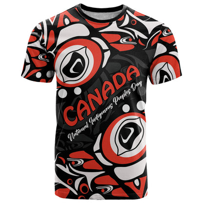 Canada National Indigenous Peoples Day 2024 T-Shirt Haida Pattern Graphic Tee