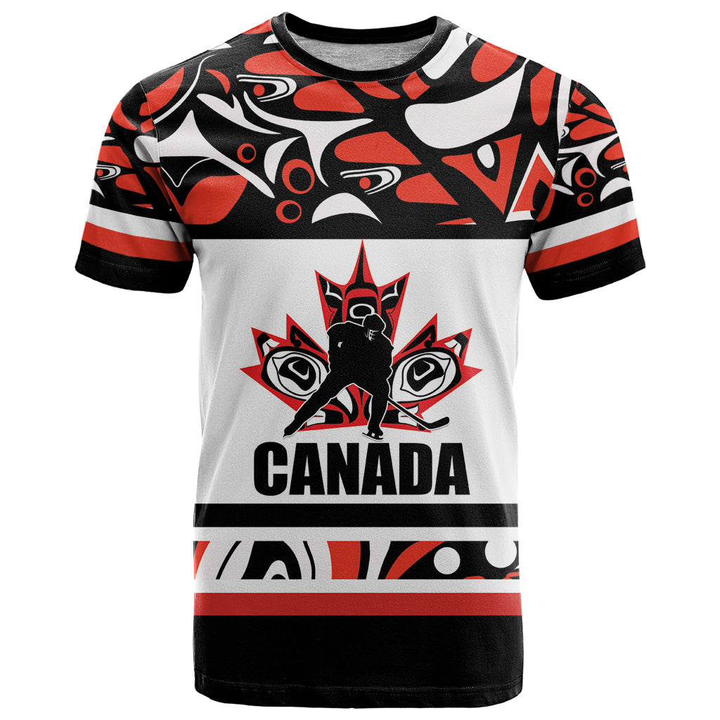 Canada Hockey 2024 T-Shirt Haida Maple Leaf Graphic Tee