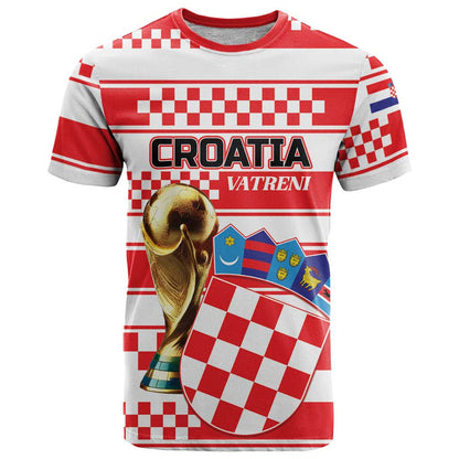 Custom World Football Croatia 2026 T-Shirt Vatreni Hrabar Broj Graphic Tee