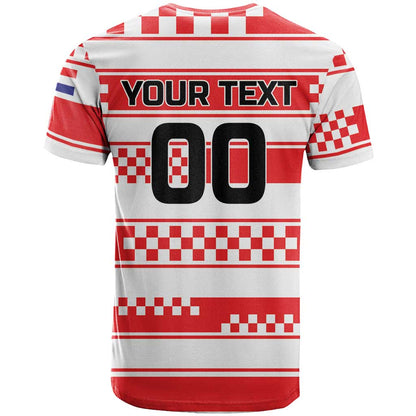 Custom World Football Croatia 2026 T-Shirt Vatreni Hrabar Broj Graphic Tee