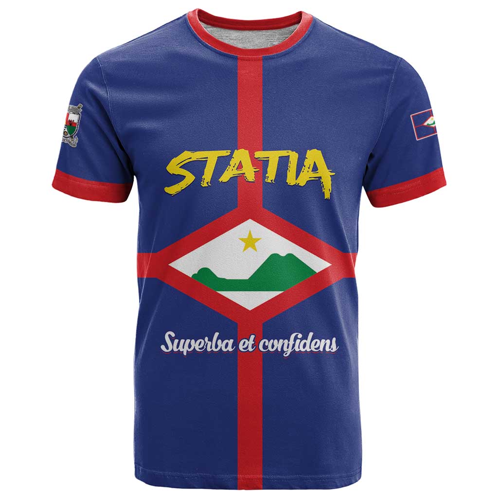Personalised Statia T-Shirt Sint Eustatius Coat Of Arms Graphic Tee
