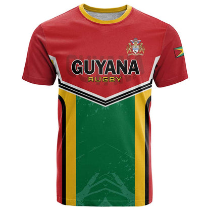 Custom Rugby Guyana T-Shirt Guyana Warriors Go Champions Graphic Tee