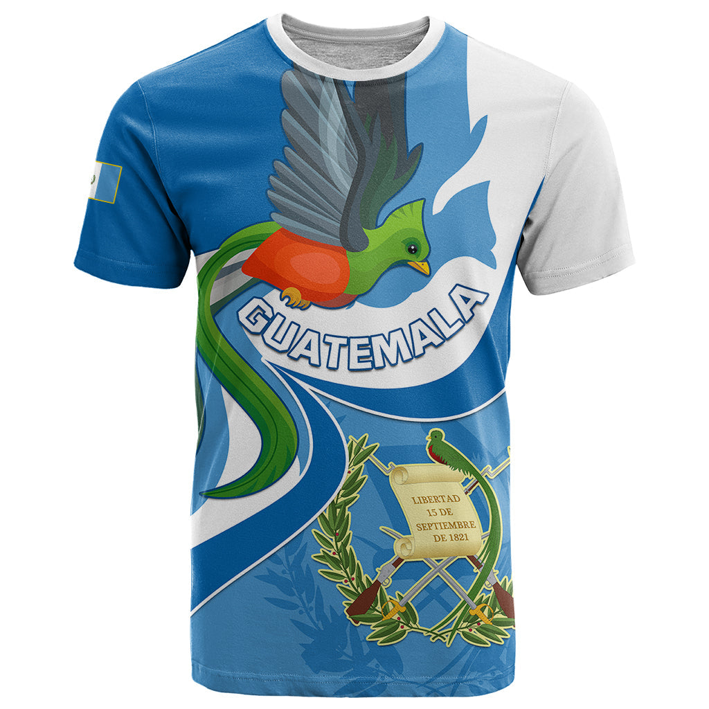 Guatemala T-Shirt Guatemalan Quetzal With Coat of Arms Graphic Tee