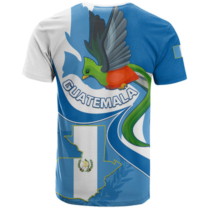 Guatemala T-Shirt Guatemalan Quetzal With Coat of Arms Graphic Tee