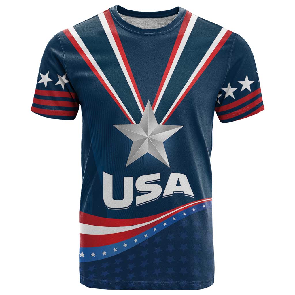 Custom USA Star Medal T-ShirtUnited States of America Champion Graphic Tee