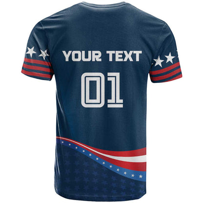 Custom USA Star Medal T-ShirtUnited States of America Champion Graphic Tee