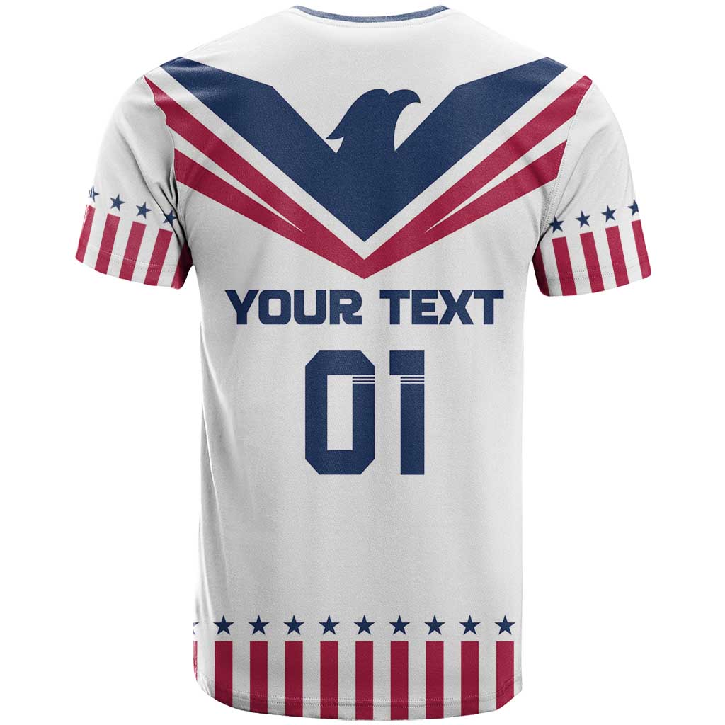 Custom USA 2024 Eiffel Tower T-Shirt United States Summer Sport Graphic Tee
