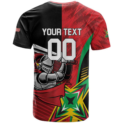 Custom Amazon Warriors Vs Knight Riders T-Shirt Trinbago and Guyana Face Off Cricket Graphic Tee