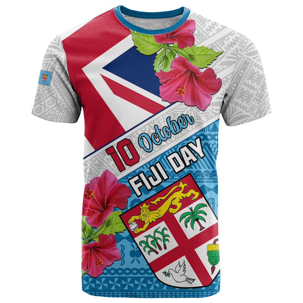 Personalised Fiji Day T-Shirt Fijian Hibiscus Special Version Graphic Tee