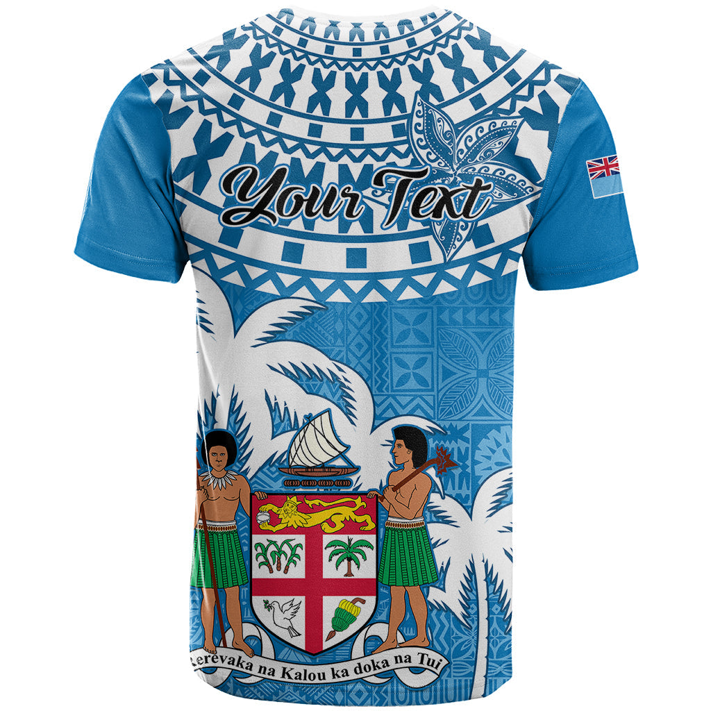 Personalised Fiji T-Shirt Bula Fijian Tapa Pattern Graphic Tee