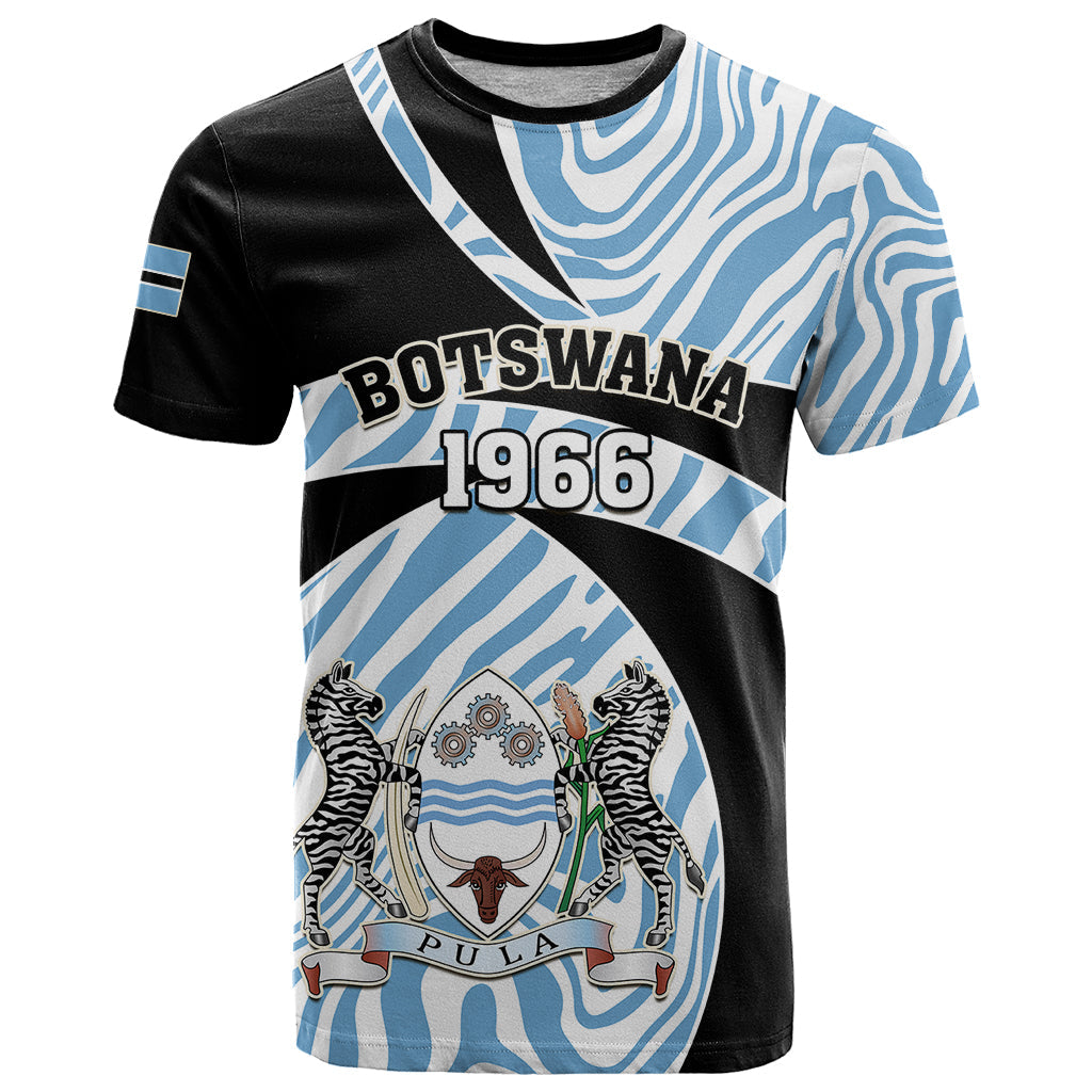 Botswana Independence Day T-Shirt Lefatshe la Botswana Zebra Pattern Graphic Tee