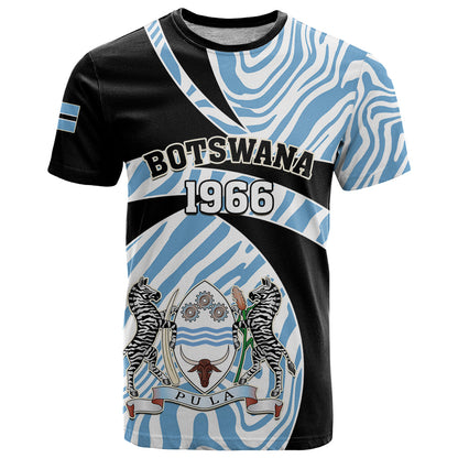 Botswana Independence Day T-Shirt Lefatshe la Botswana Zebra Pattern Graphic Tee