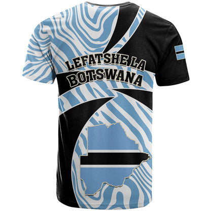 Botswana Independence Day T-Shirt Lefatshe la Botswana Zebra Pattern Graphic Tee