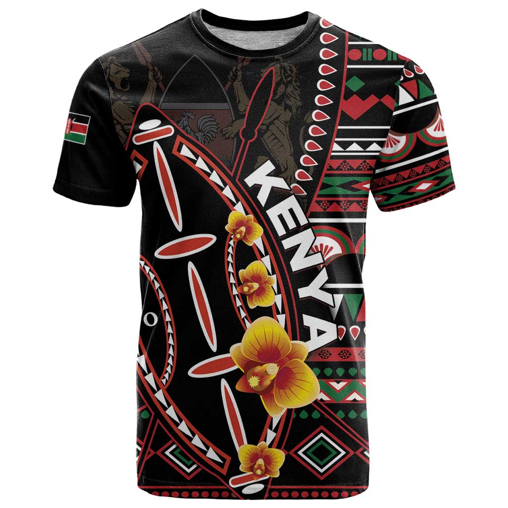 Personalized Kenya T-Shirt Jamhuri ya Kenya Shield Graphic Tee
