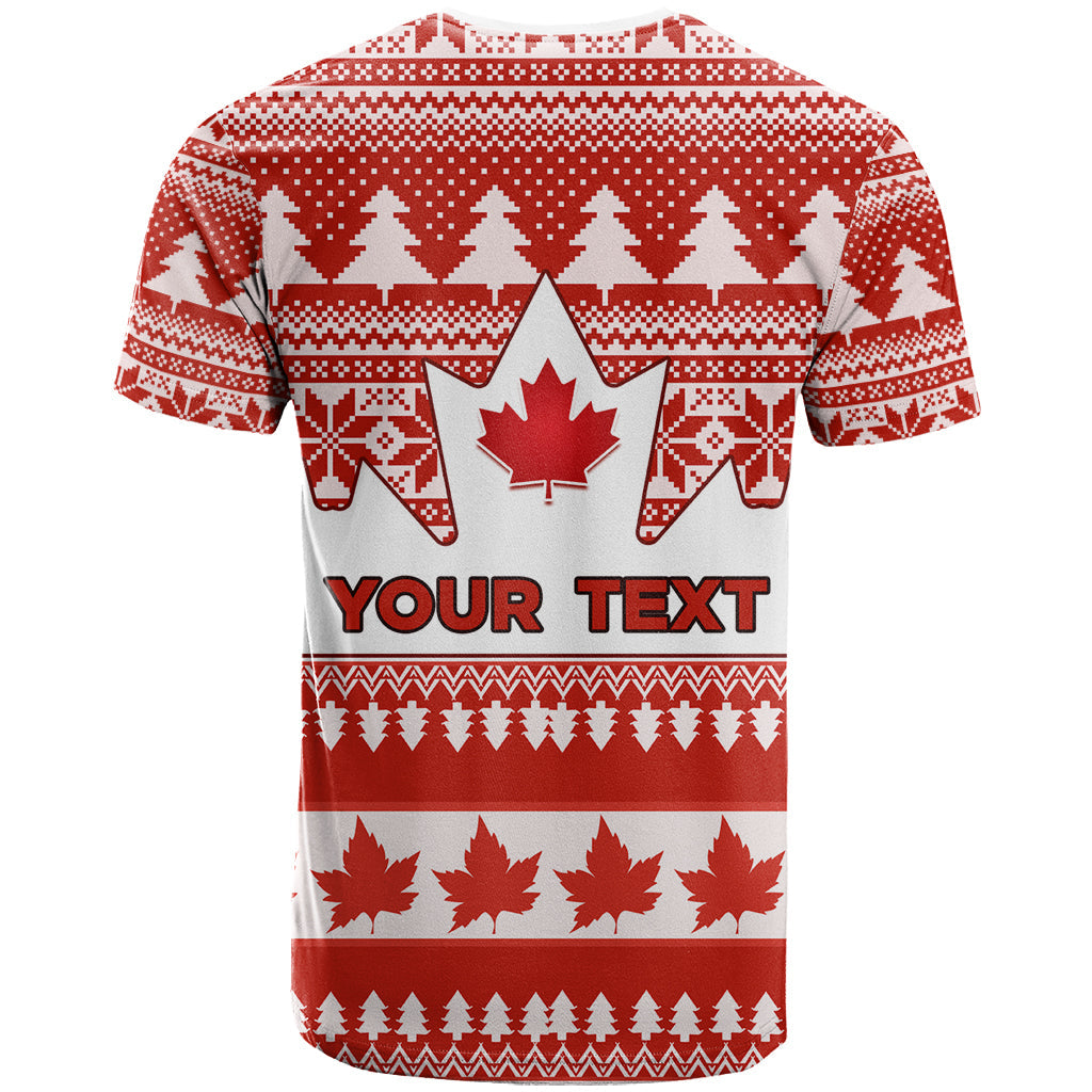 Custom Canada Christmas T-Shirt Maple Leaf Unique Style Graphic Tee
