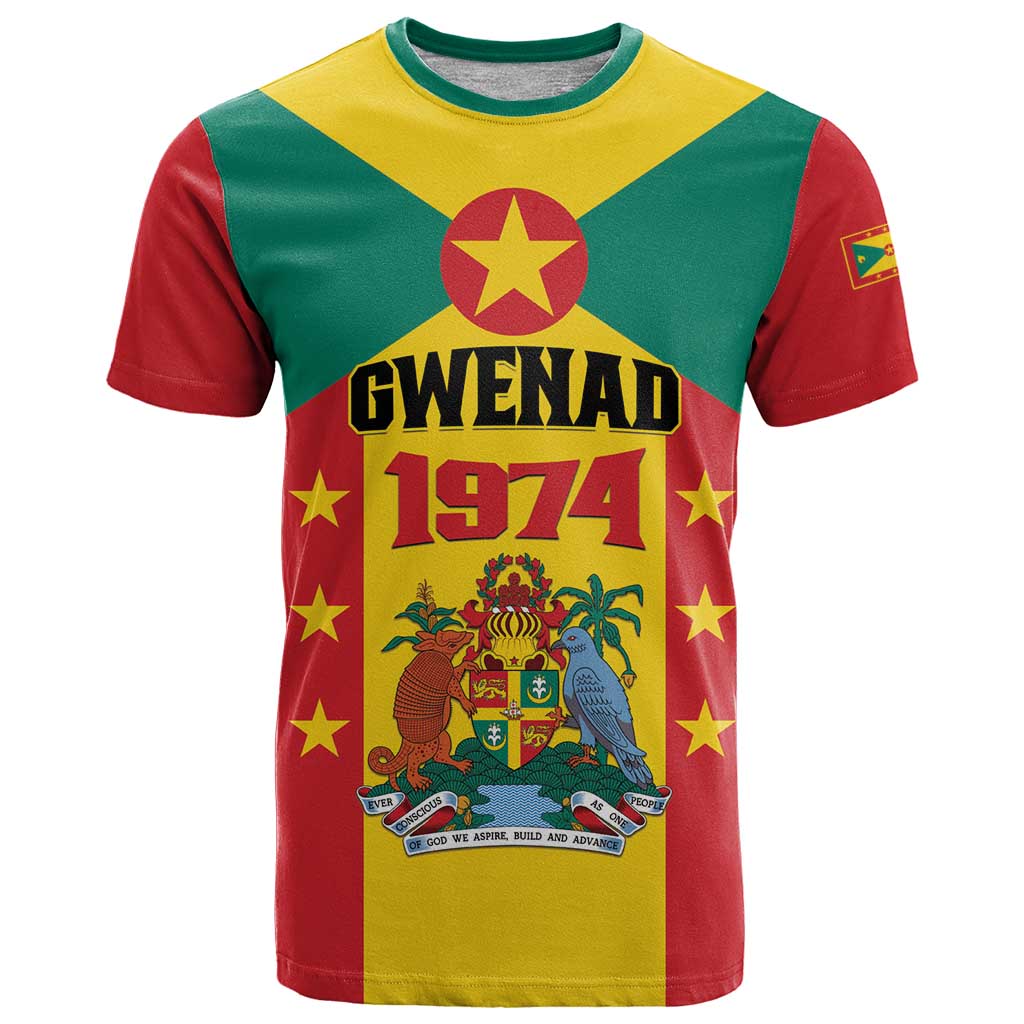 Personalized Gwenad T-Shirt Grenada Coat Of Arms Flag Style Graphic Tee