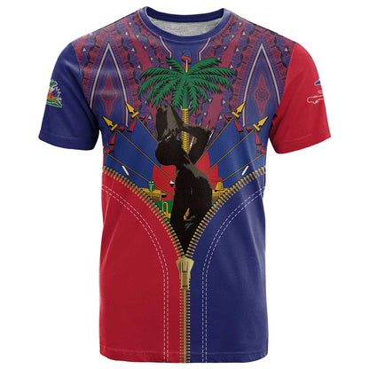 Haiti Heritage Month T-Shirt Zipper Stylized Graphic Tee